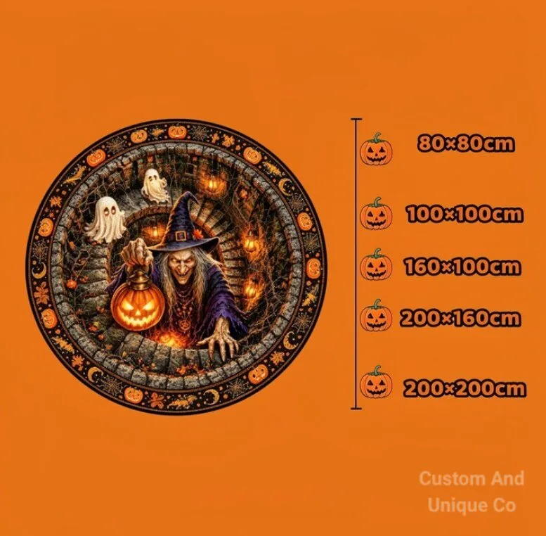 Round Rug Halloween | round 3d rug