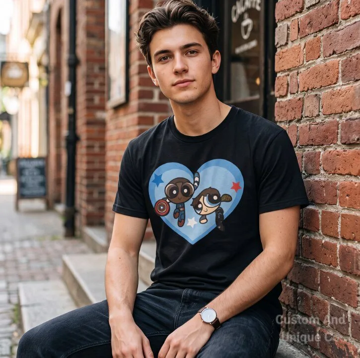 Captain America và Bucky Barnes The Powerpuff Girls Shirt