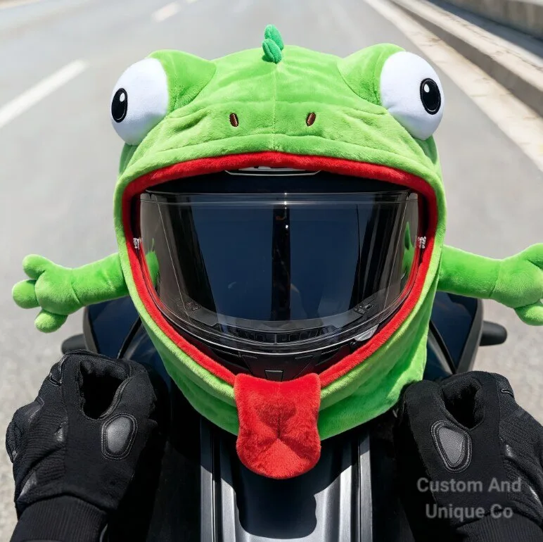 Funny Frog Motorcycle Helmet Cover