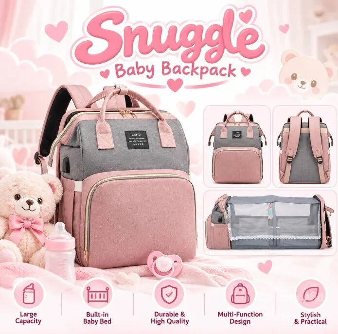 Expandable Baby Backpack with Portable Bassinet 5 Expandable Baby Backpack with Portable Bassinet