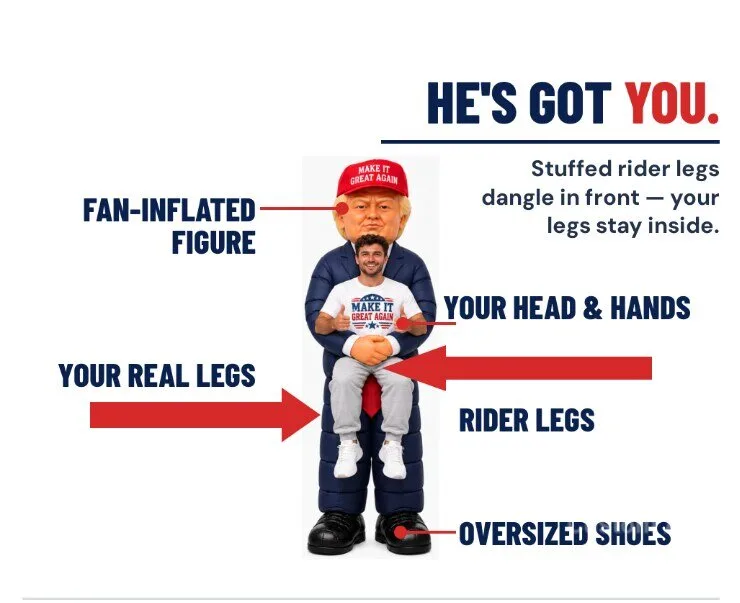 Trump Piggyback Costume / Ride-on Costume 11 Trump Piggyback Costume / Ride-on Costume