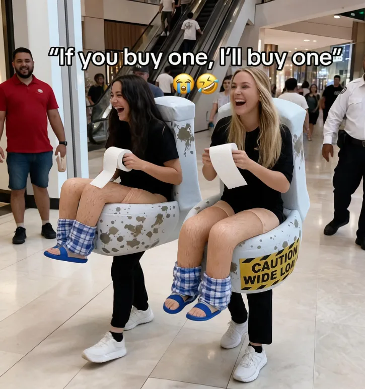 Sitting on a Toilet Inflatable Costume 4 Trump Piggyback Costume / Ride-on Costume