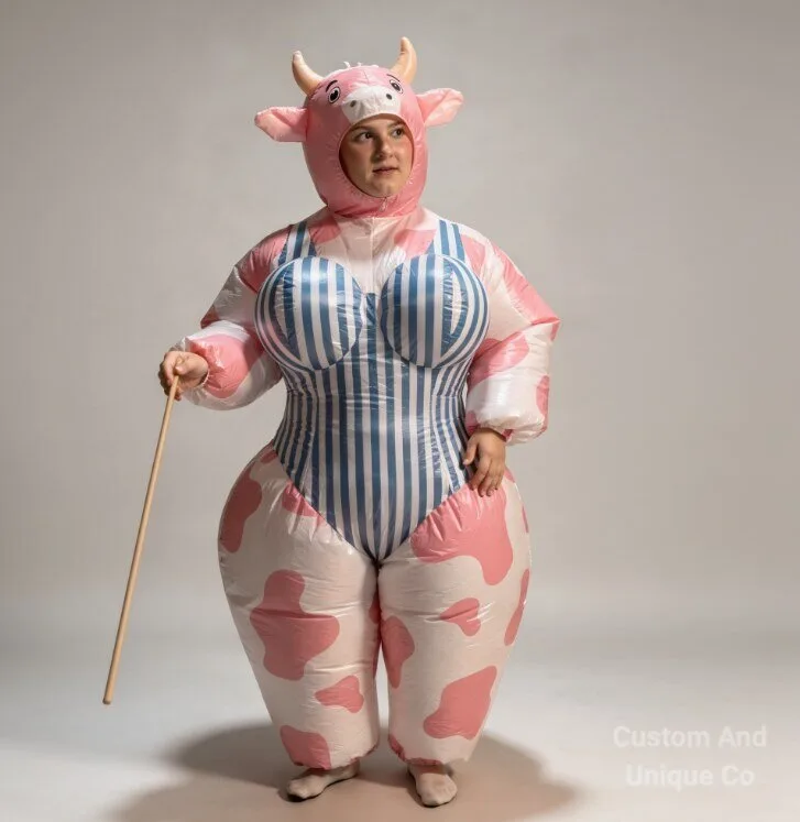 Iinflatable pink cow costume