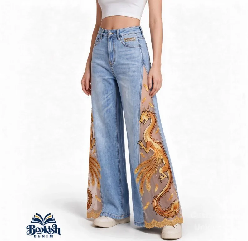Lace Demin Draron Jeans