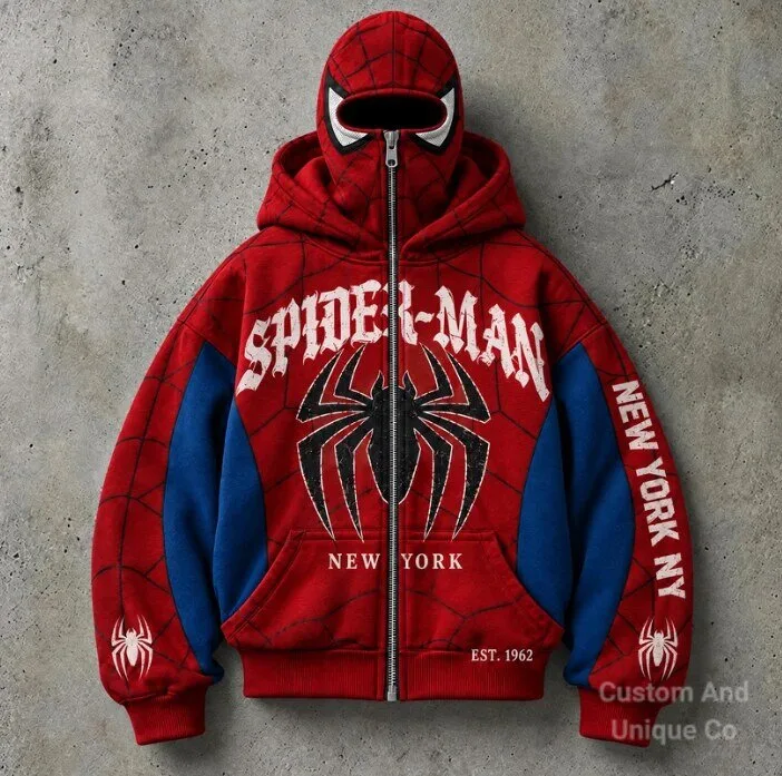 Spiderman hoodie zipper Costume